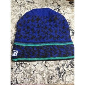 Vtg MURRAY MERKLEY 100% VirginWool Neon Ski Hat Beanie No-Itch Cotton Underband